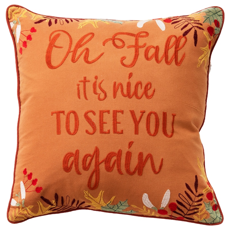 Rizzy Home Oh Fall Throw Pillow Cover Bed Bath & Beyond 36356235