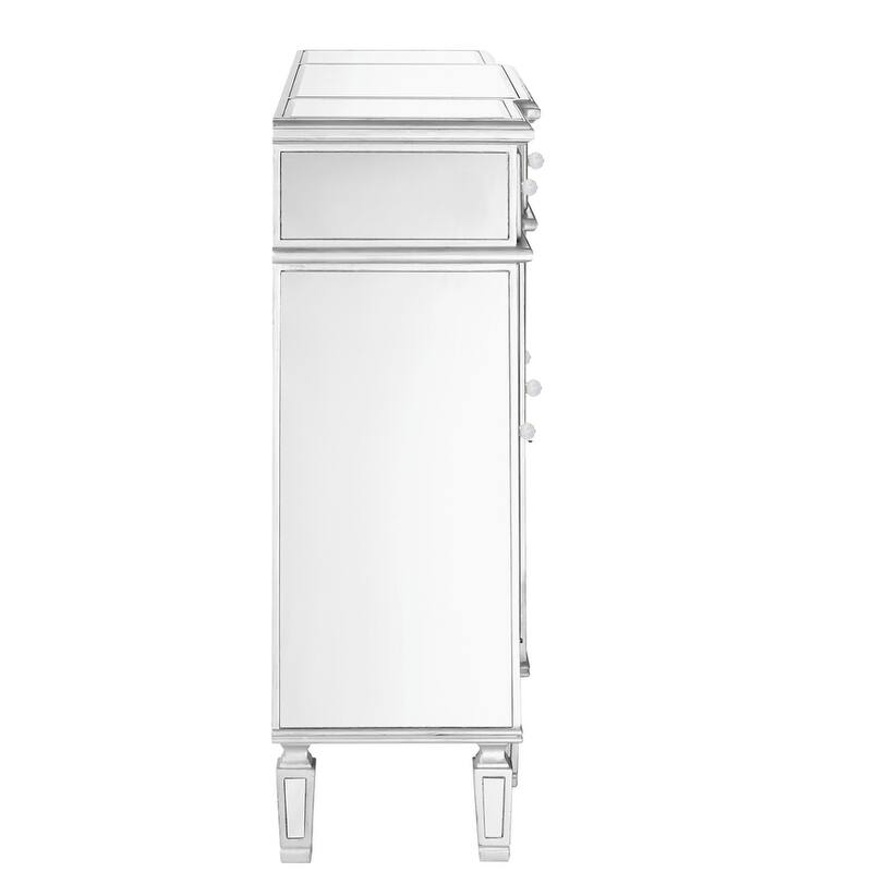 Contemporary 3-drawer 4-door Mirrored Cabinet