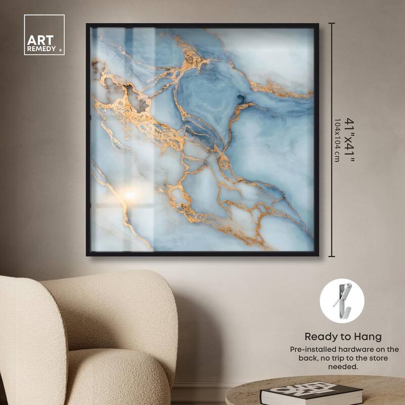 Azure Veins Shadowbox by Art Remedy
