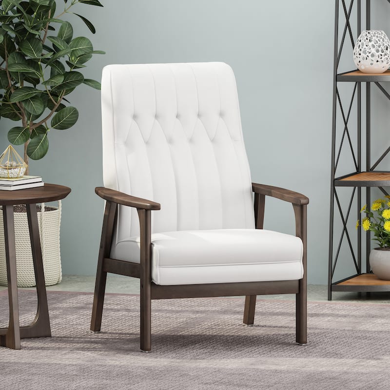 Modern Faux Leather Upholstered Accent Chair聽