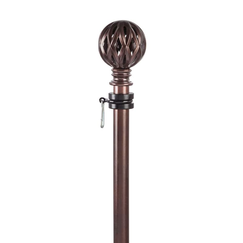 Diamond Cut Ball Interchangeable Finial, Bronze