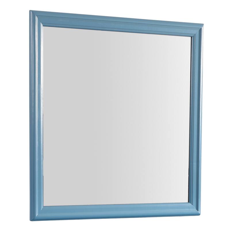 LYKE Home Anabelle Teal Mirror - 38"H X 38"W X 1"D