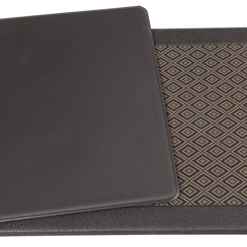 World Rug Gallery Geometric Textline Anti-Fatigue Standing Mat