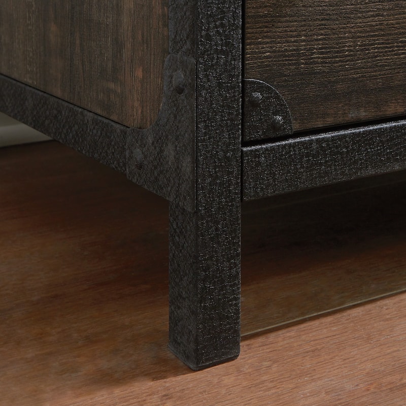 Wood Lateral File with Rustic Style, Brown