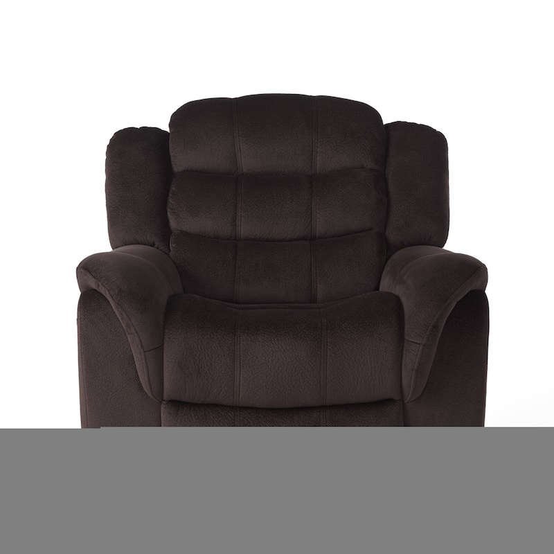 Roomfitters Classic Design, Brown Plush Fabric, Glider Recliner