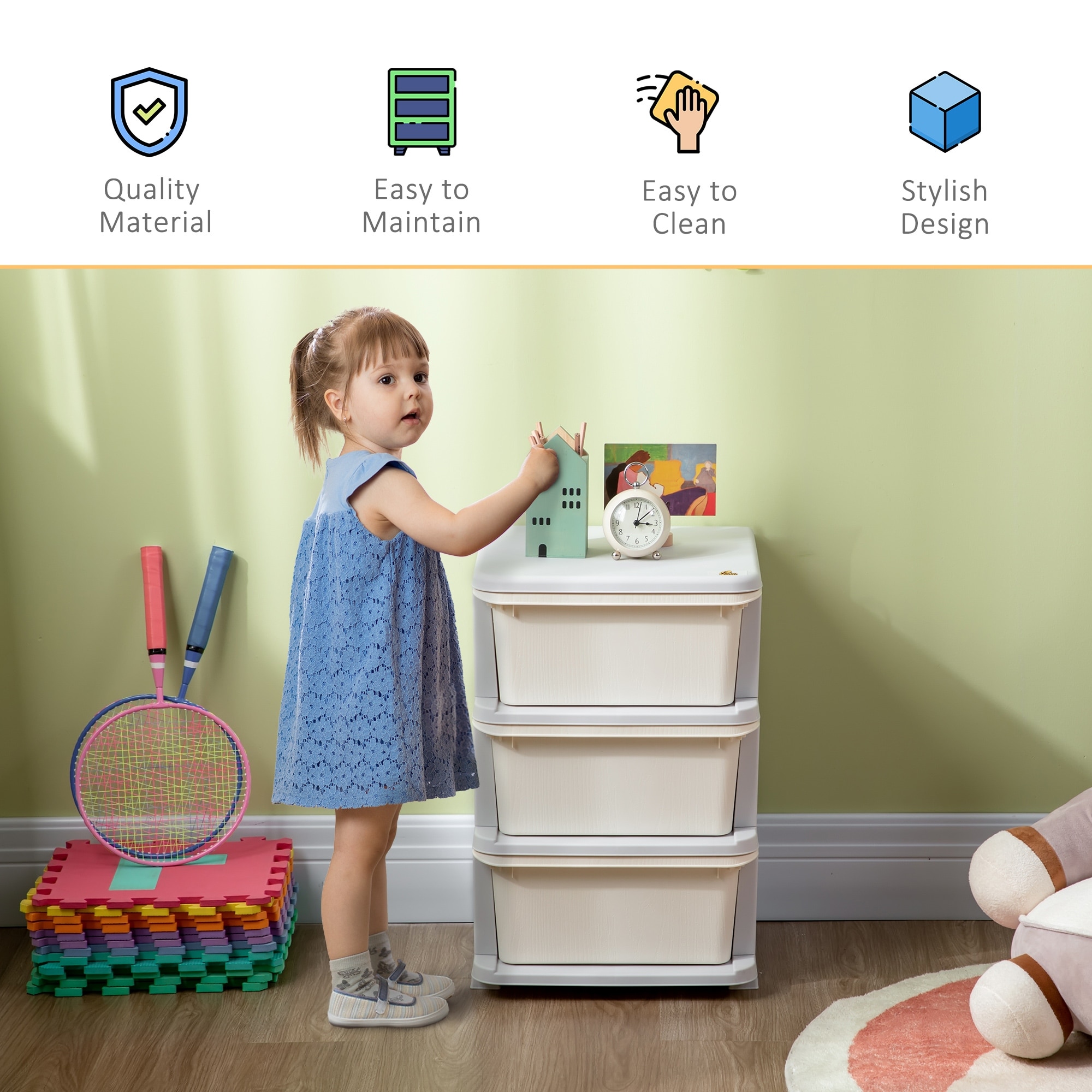 Toy box 2025 with drawers