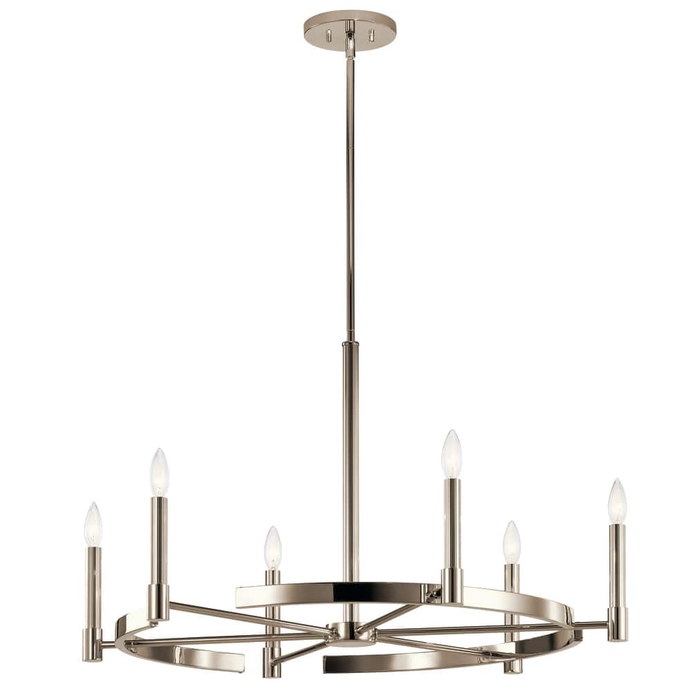 Kichler Tolani 6 Light Chandelier in Polished Nickel