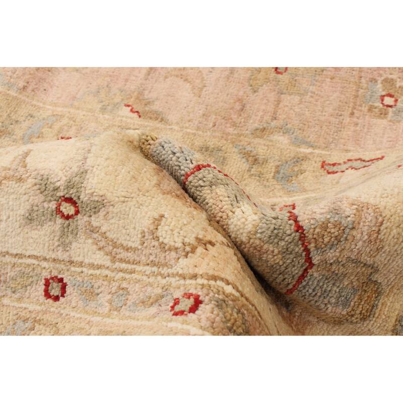 ECARPETGALLERY Hand-knotted Peshawar Oushak Beige Wool Rug - 9'1 x 12'5