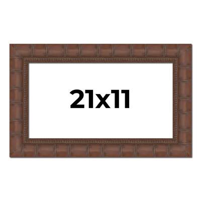 21x11 Frame Pewter Solid Wood Picture Frame Width 1.625 Inches | Interior Frame Depth 0.6875 Inches