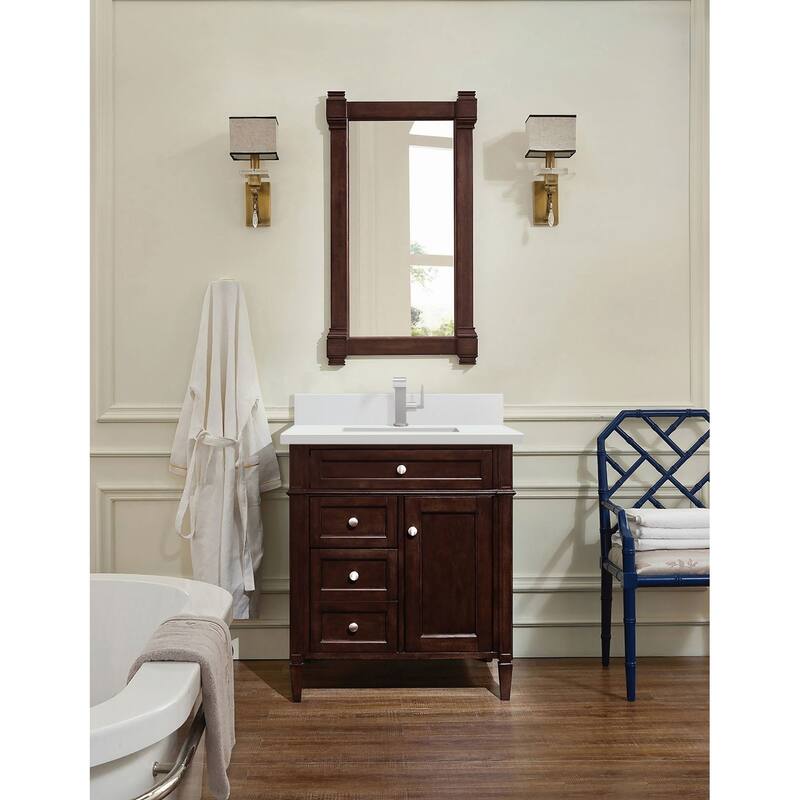 James Martin Vanities 650-V30-1WZ Brittany 30" Single Basin Poplar