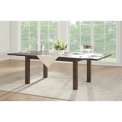 Sabrina Dark Oak Dining Table with Extension Leaf
