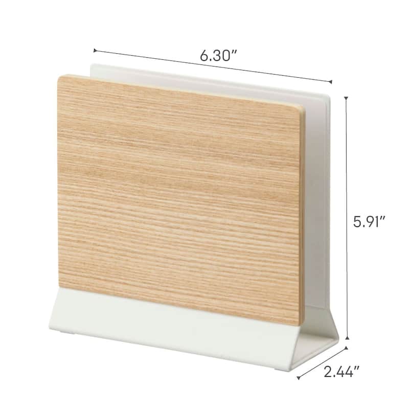Yamazaki Home Slim Laptop Stand, Steel and Wood - L 2.44 x W 6.3 x H 5.91 inches
