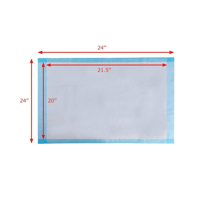 200 pcs 24" x 24" Pet Wee Pee Piddle Pad - 24" x 24"