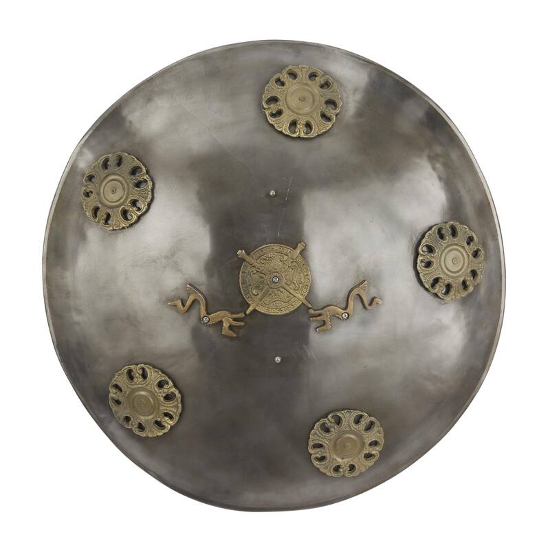 Metal Shield Wall Decor - Gray - Roche River Decor - Gray