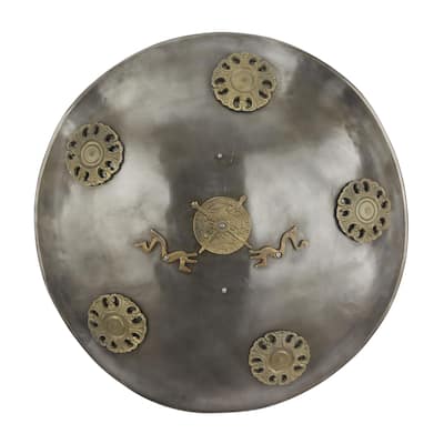 Metal Shield Wall Decor - Gray - Roche River Decor