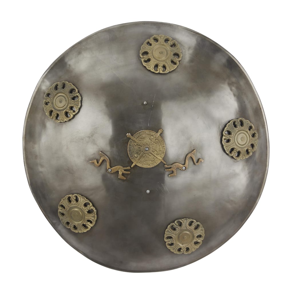 Metal Shield Wall Decor - Gray - Roche River Decor