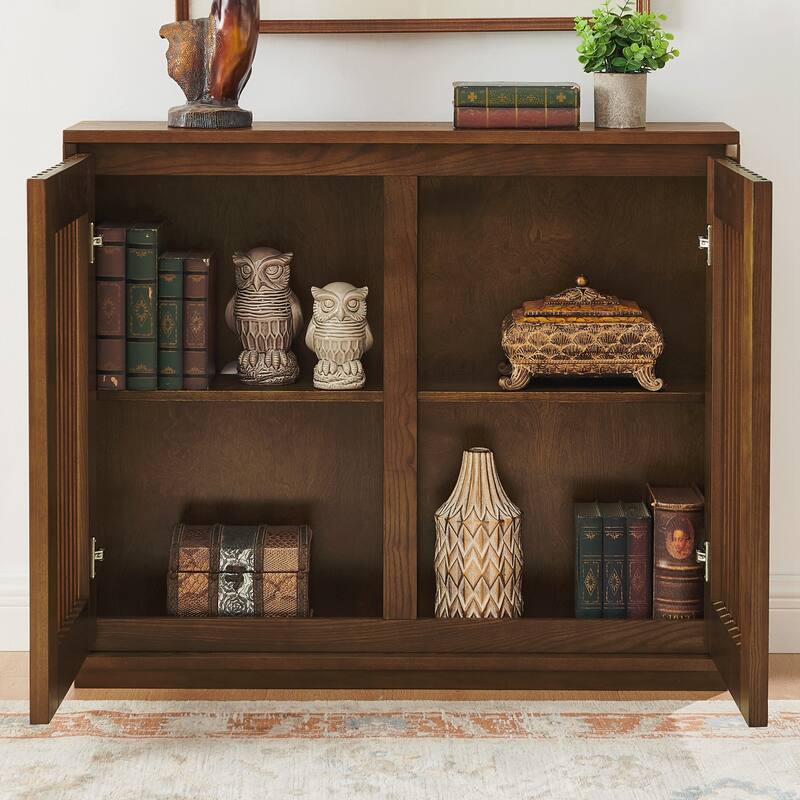 Buffet Cabinet with Storage,Storage Cabinet for Living Room, Entryway, Hallway, Dining Room, Kitchen - Walnut
