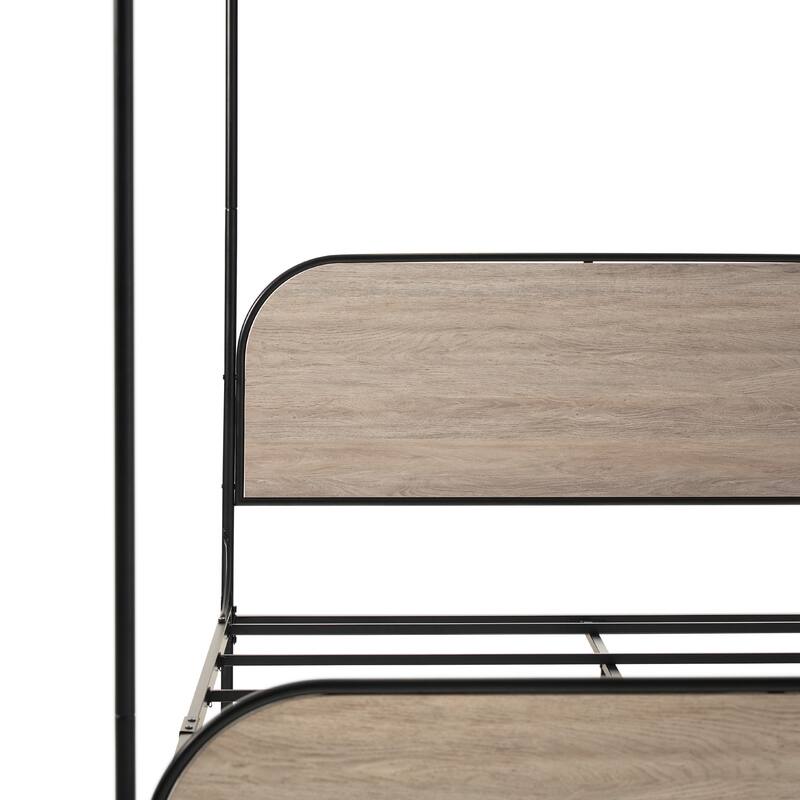 Middlebrook Designs Modern Curved Metal Queen Canopy Bed