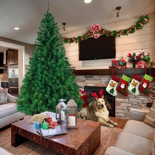 5.5-8ft Christmas Tree with Stand for Indoor and Outdoor Holiday ...