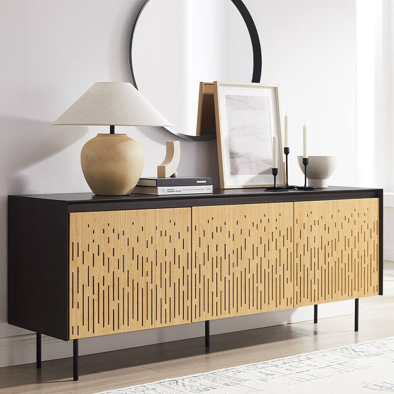Layla Console Sideboard, Charcoal - Walnut