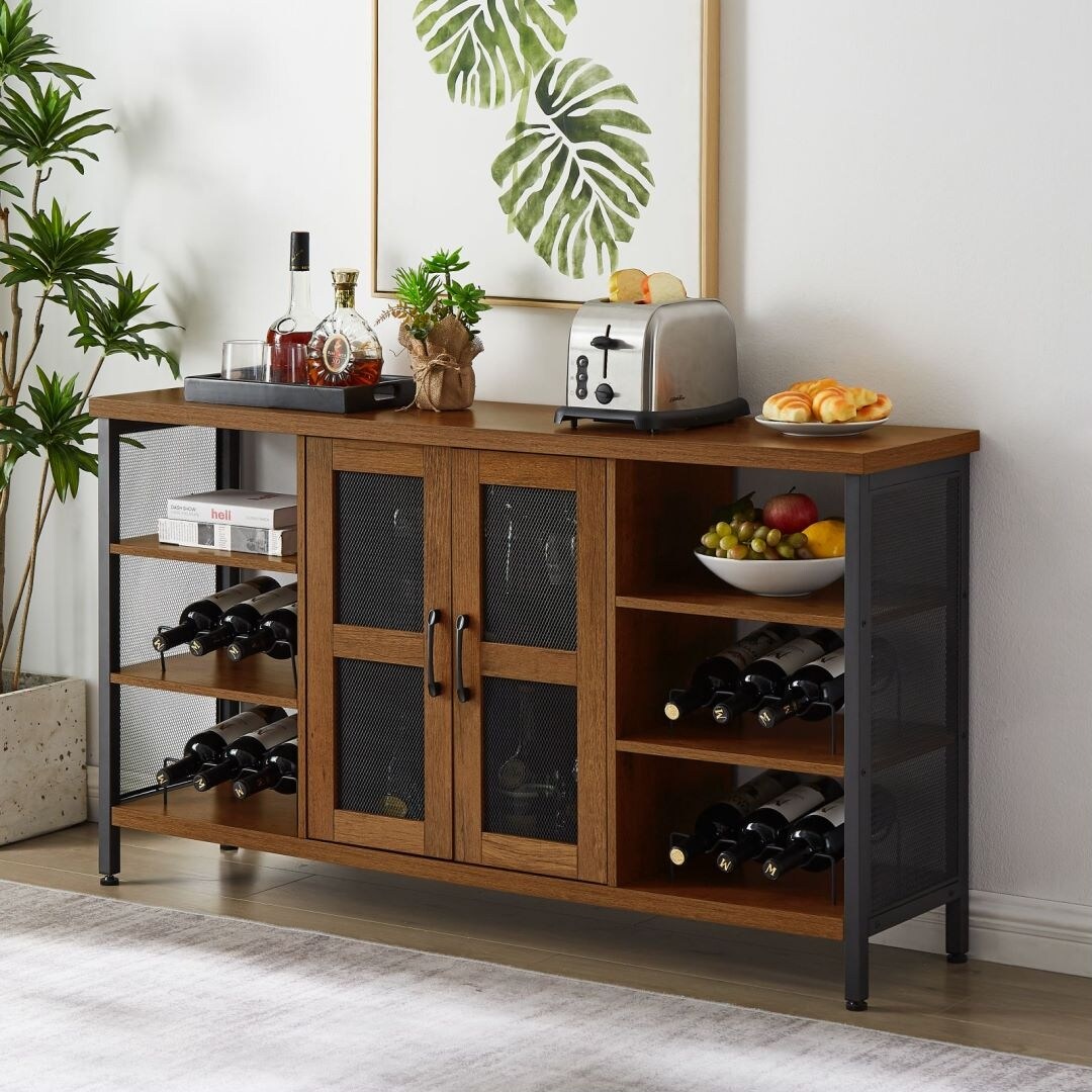 Side cabinet wine best sale rack