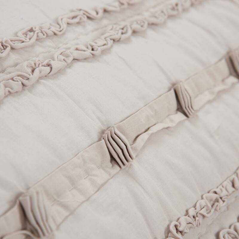 Hattie Natural Hand Quilted Cotton Quilt