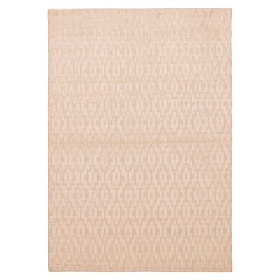 ECARPETGALLERY Hand Loomed Kashkuli Gabbeh Ivory Viscose Rug - 5'4 x 7'9