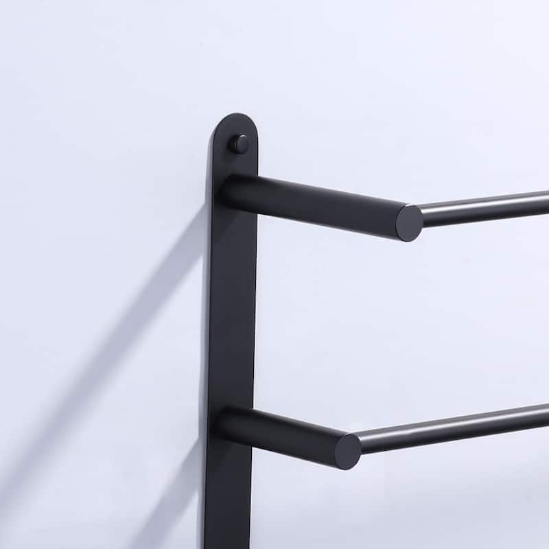WOWOW 3-Tier Wall Mounted Towel Rack in Brushed Nickel