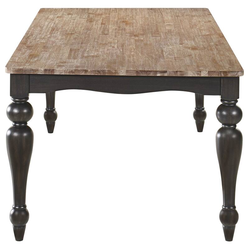 Bridget Charcoal Sandthrough Rectangular Dining Set