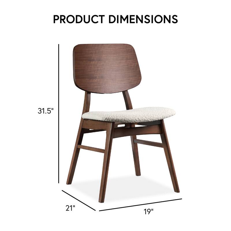 Furniture of America Beau I Mid-century Walnut 7-Piece Oval Dining Table Set