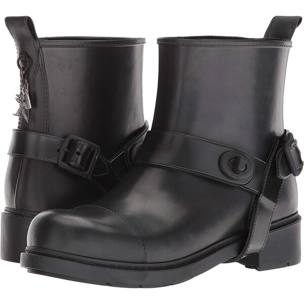 coach ankle rain boots