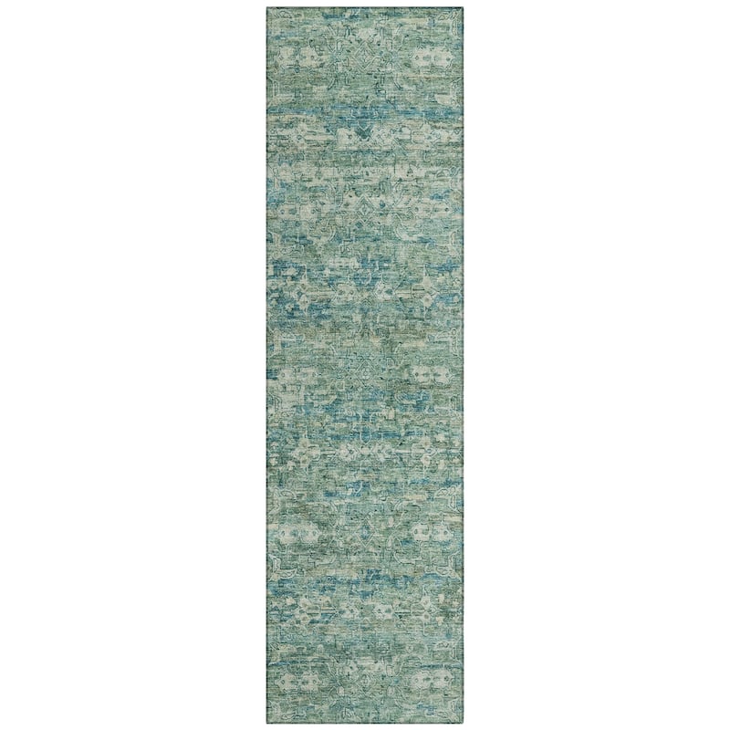 Machine Washable Indoor/ Outdoor Traditional Harmony Chantille Rug