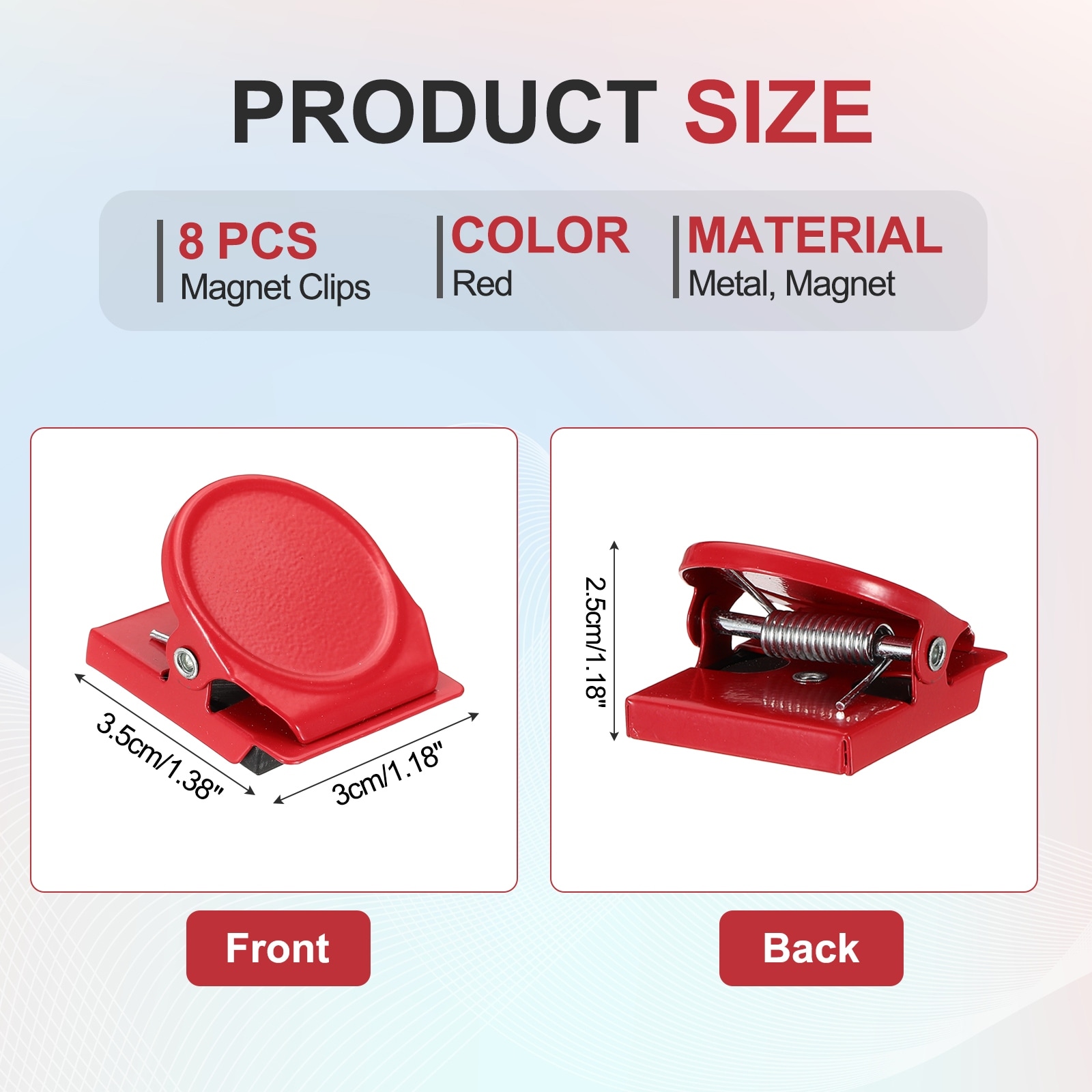 Magnet Metal Clips for Hanging, Round Fridge Magnetic Clips Magnetic Paper Clamp Magnet Clamp for Locker Whiteboard