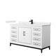 Option White, Black Trim, White Cultured Marble Top