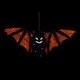 preview thumbnail 3 of 3, Lighted Bat Halloween Decoration - 25" - Black and Orange - Purple LED Lights