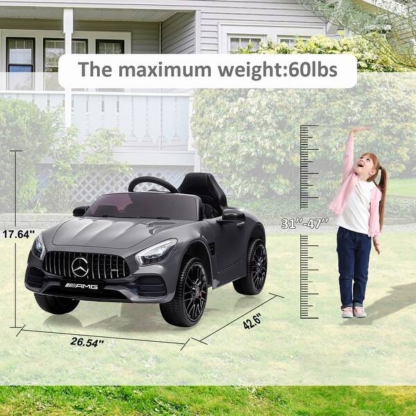 dimension image slide 4 of 7, Electric Ride On Car for Kids，12V 7AH Battery