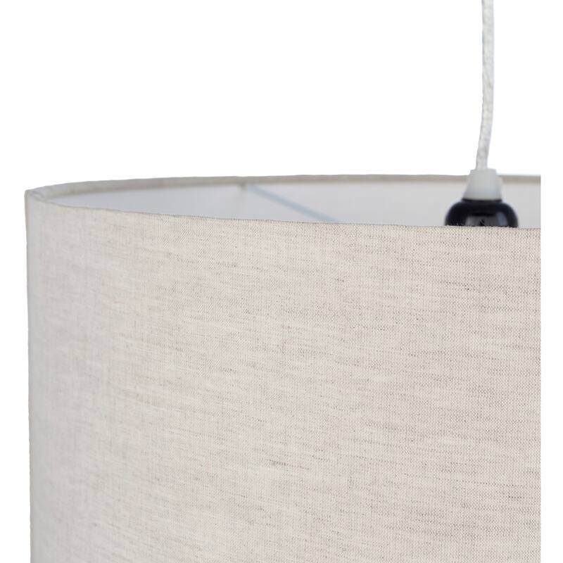 Nevylle Ivory Cotton Drum Pendant - 12"H x 16"W x 16"D