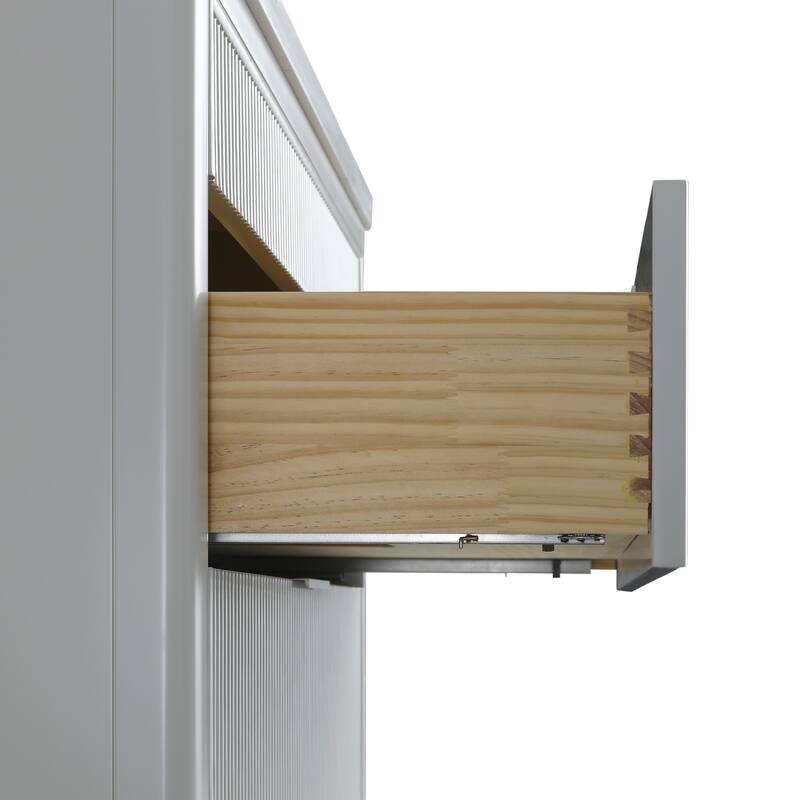 GDFStudio - Modern 30" Freestanding Bathroom Vanity with Engineered Carrara Marble Top & Integrated Sink, Fully Assembled