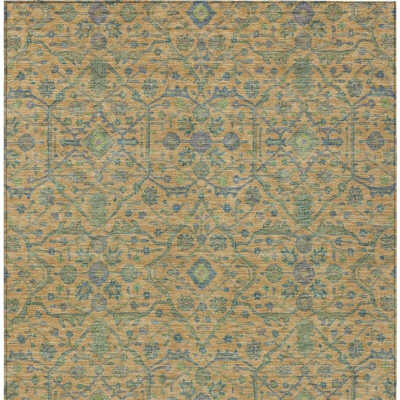 HomeRoots Floral Transitional Rectangle Outdoor Rug