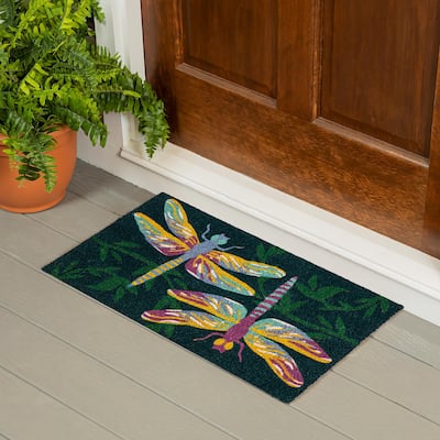 28 in. x 16 in. Dragonflies Coir Mat