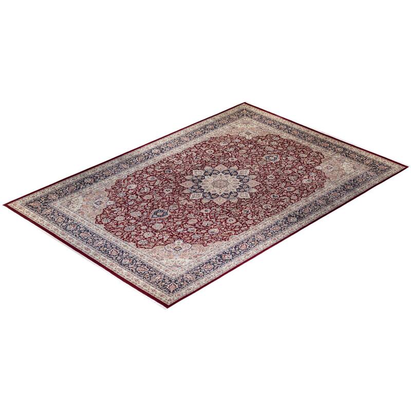 Overton Handknotted Wool Traditional Oriental Red Area Rug - 12' x 18'