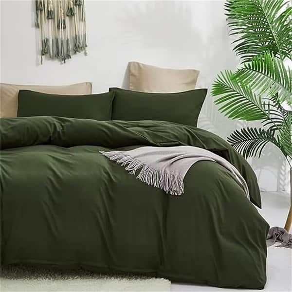 Comforters Cotton Sets - 1-army Green - 3 Piece - King