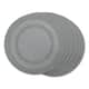 Design Imports Silver Doubleframe Kitchen Placemat Set (Set of 6) - Gray - Round