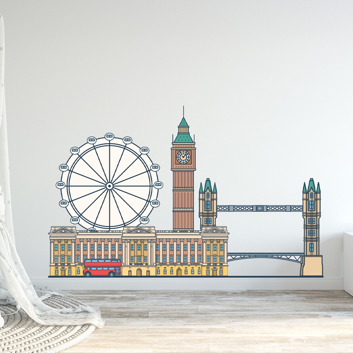 London View Wall Decals Nursery - Skyline Wall Decor-image