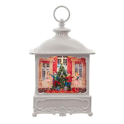 Kurt Adler 10.25-Inch Battery-Operated USB LED Lighted Nutcracker Suite Water Lantern