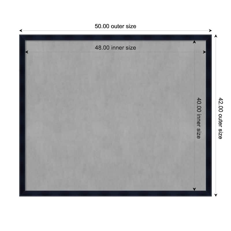 Amanti Art Madison Black Framed Magnetic Board - Board Size 48x40