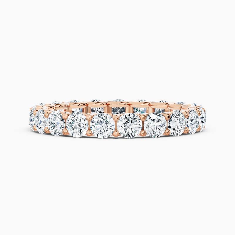 Auriya 14k Gold Round Lab Grown Diamond Eternity Band 2.10 - 9.75 ct. tw. (F-G, VS) - 2.10 ct. wt. - 8.5 - Rose