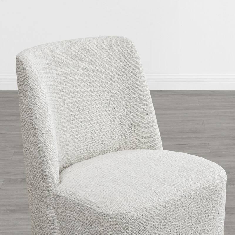 Brian Modern Dining Chairs with Casters&Wood Base Set of 2