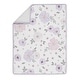 preview thumbnail 3 of 4, Sweet Jojo Watercolor Floral Lavender Shabby Chic 4-piece Nursery Crib Bedding Set