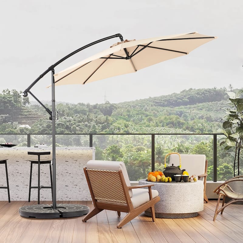 Topcraft 10ft Offset Hanging Market Patio Umbrella